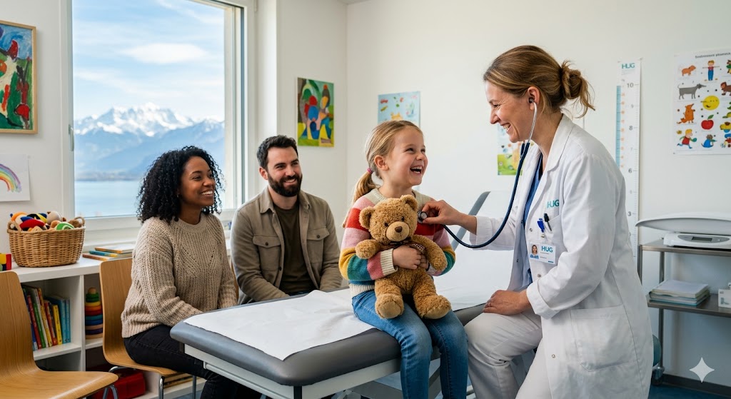 Consultation médicale enfant assurance maladie Suisse LAMal