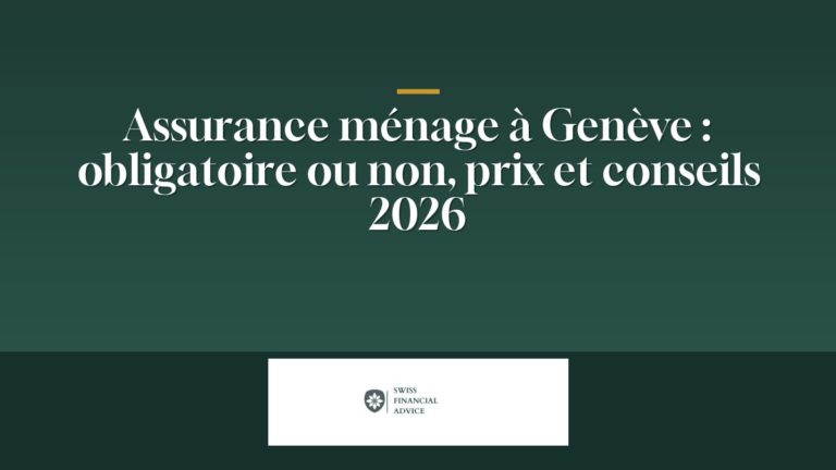 Assurance ménage à Genève : obligatoire ou non, prix et conseils 2026