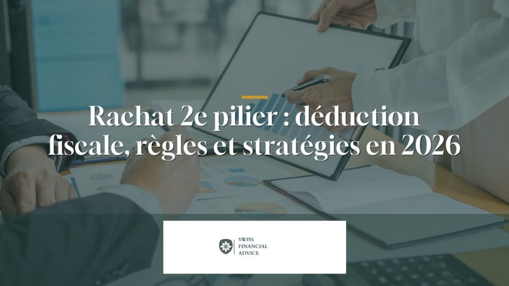 Rachat 2e pilier : déduction fiscale, règles et stratégies en 2026